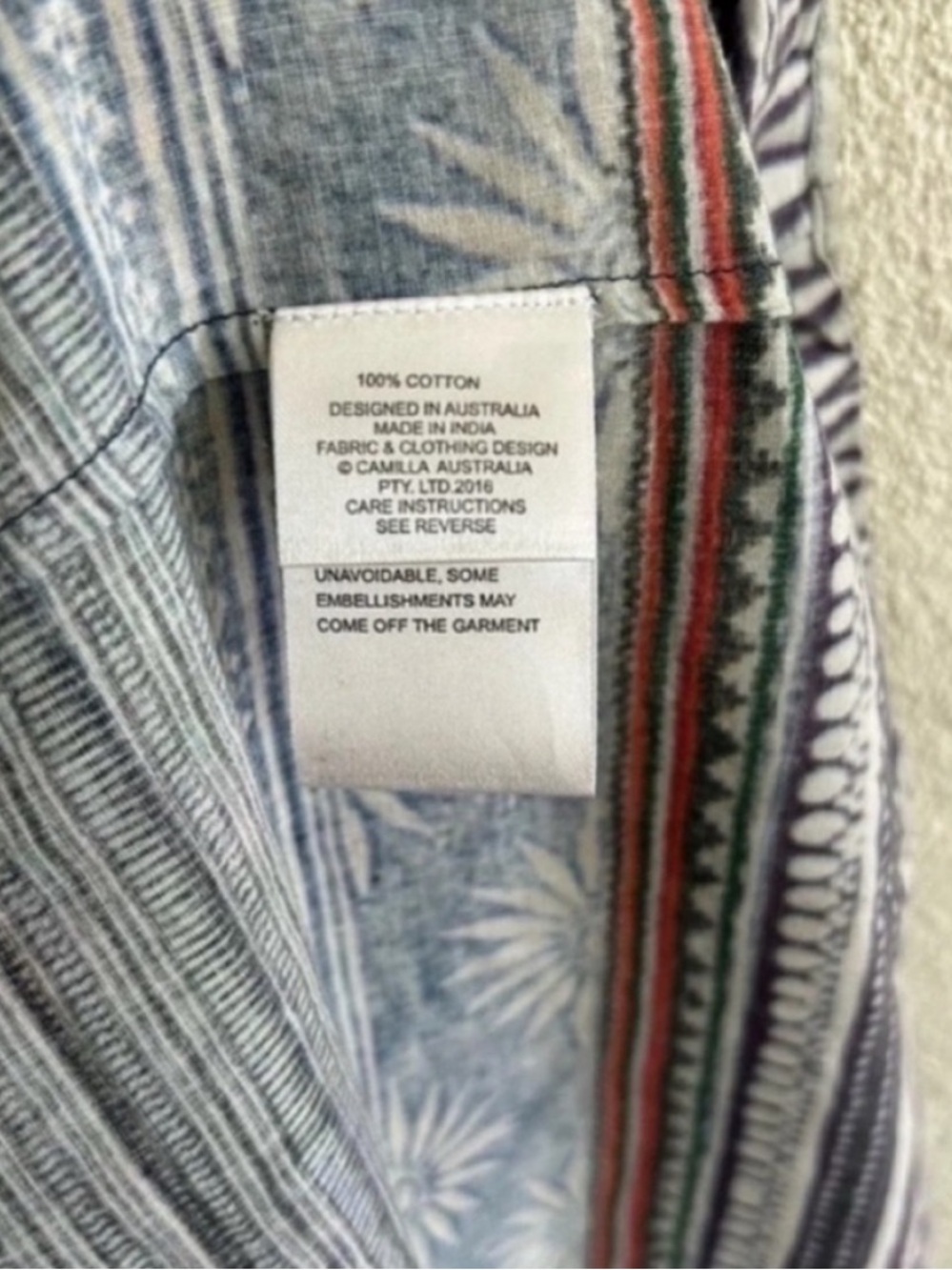 Camilla Tiered Shoestring Maxi Dress Blue Antique Batik - Picture 11 of 11